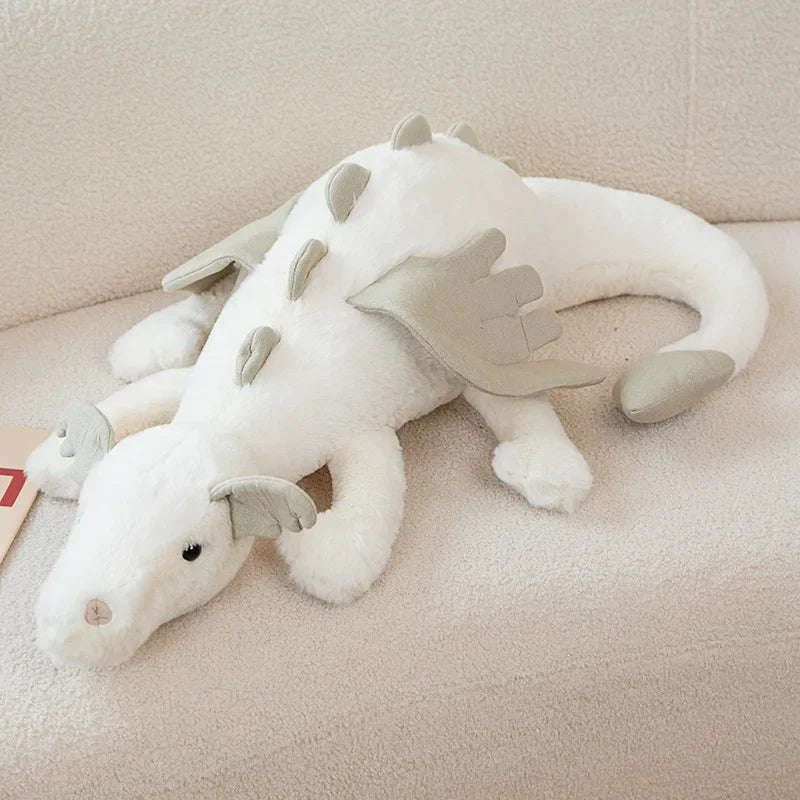 Peluche De Dragón Tumbado Azul Cielo De 38 Cm – Suave Y Esponjoso Para Niños Y Bebés, Ideal Para Abrazar