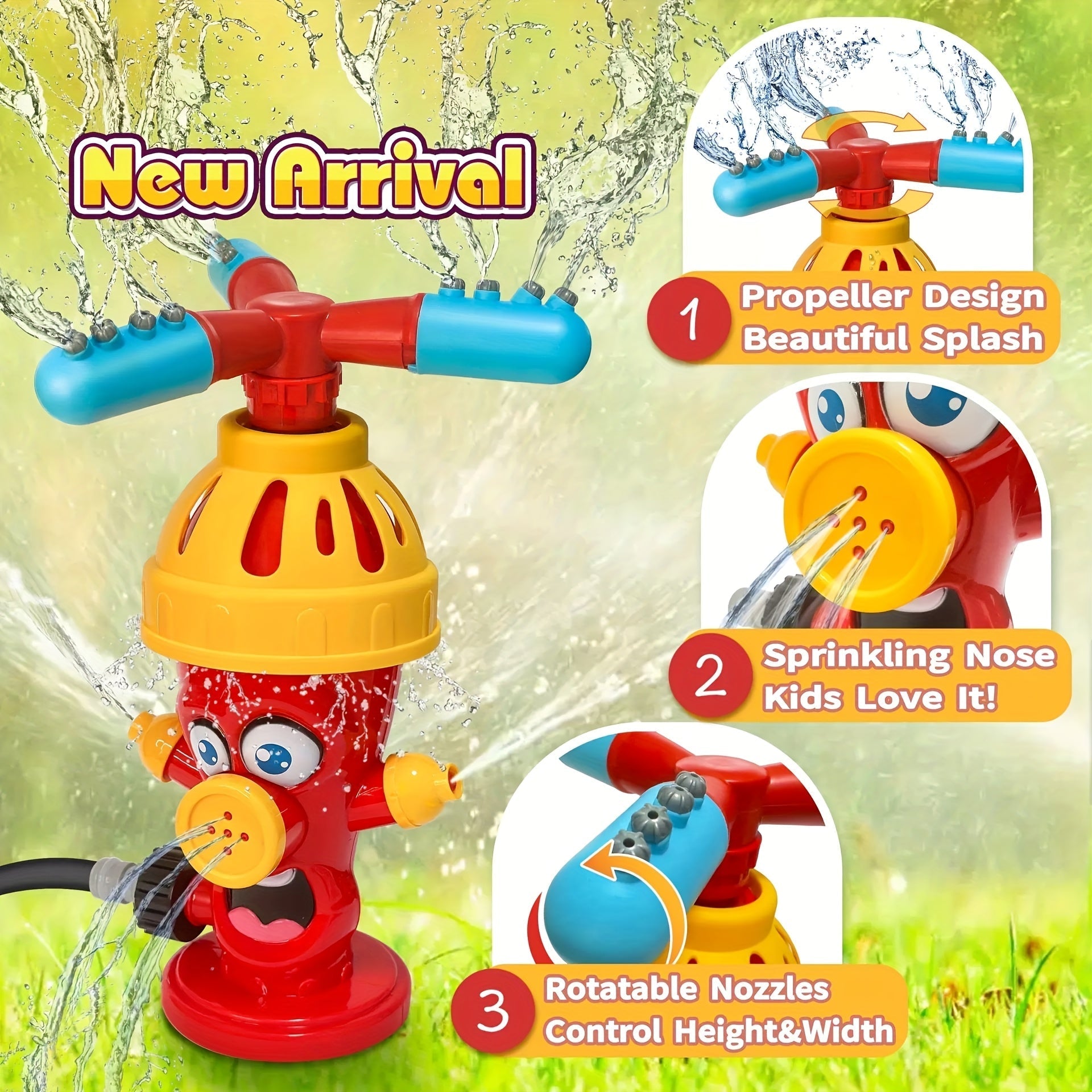 Sprinkler d'acqua a forma di Idrante – Divertimento e Rinfresco per Bambini