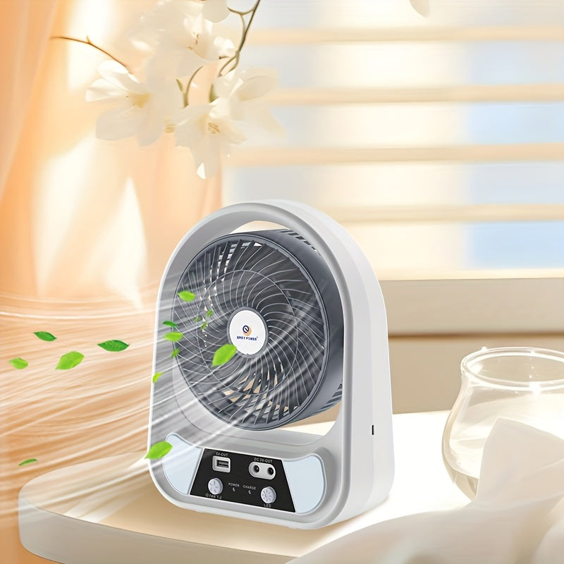 Ventilatore e Luce Notturna Solare Portatile – Multifunzionale e Ricaricabile