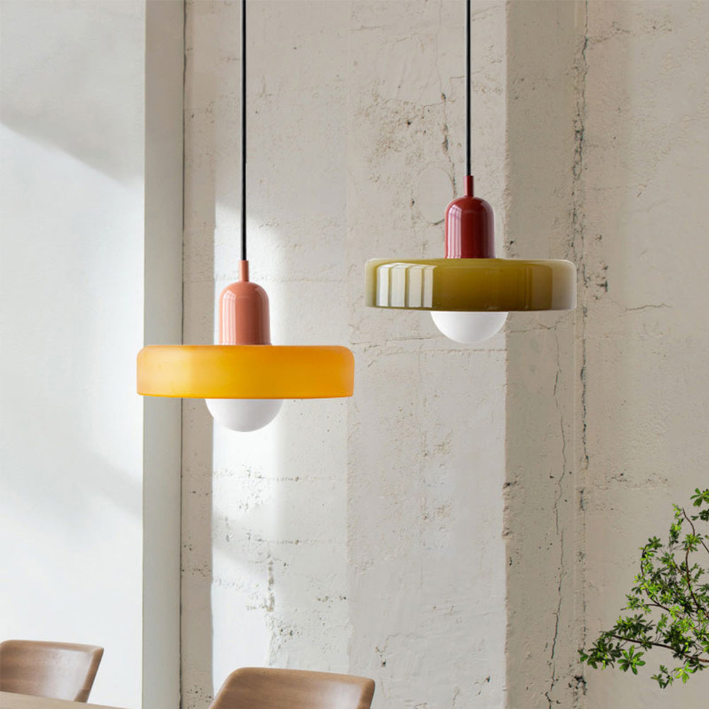 ColorLoop Pendant – Lampada Pendente Artistica in Stile Bauhaus con Luce Calda