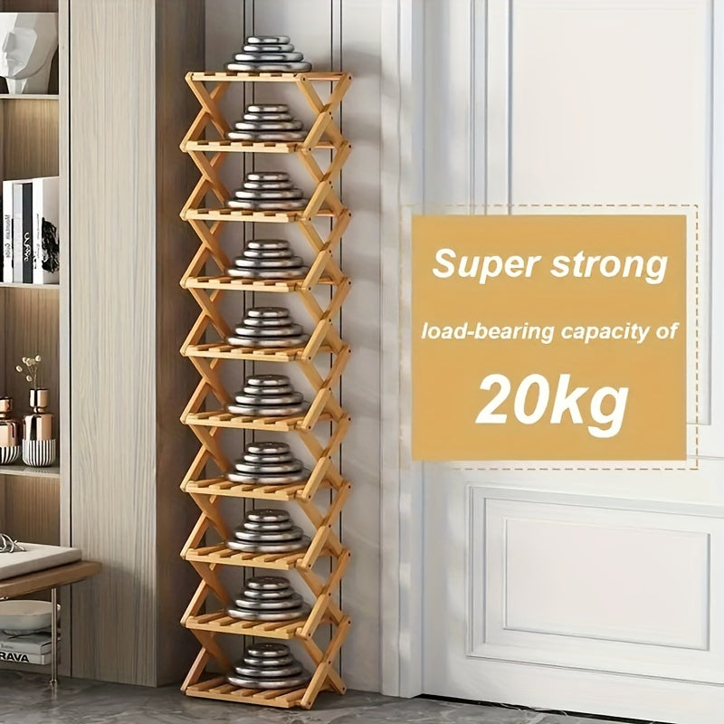 Scarpiera in Bambù Intelligente – Compatta e Pratica per Qualsiasi Ingresso