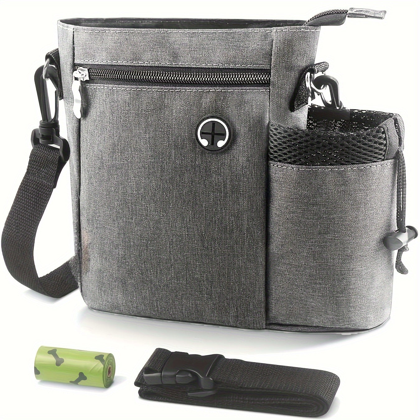 Sacca per Bocconcini per Cani con Portabottiglie – Borsa Regolabile per Addestramento e Attività all'Aperto