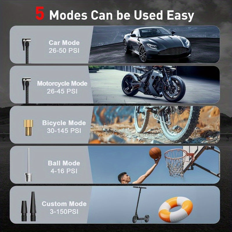 Pompa per Pneumatici Portatile AirSmart – Compatta ed Efficiente