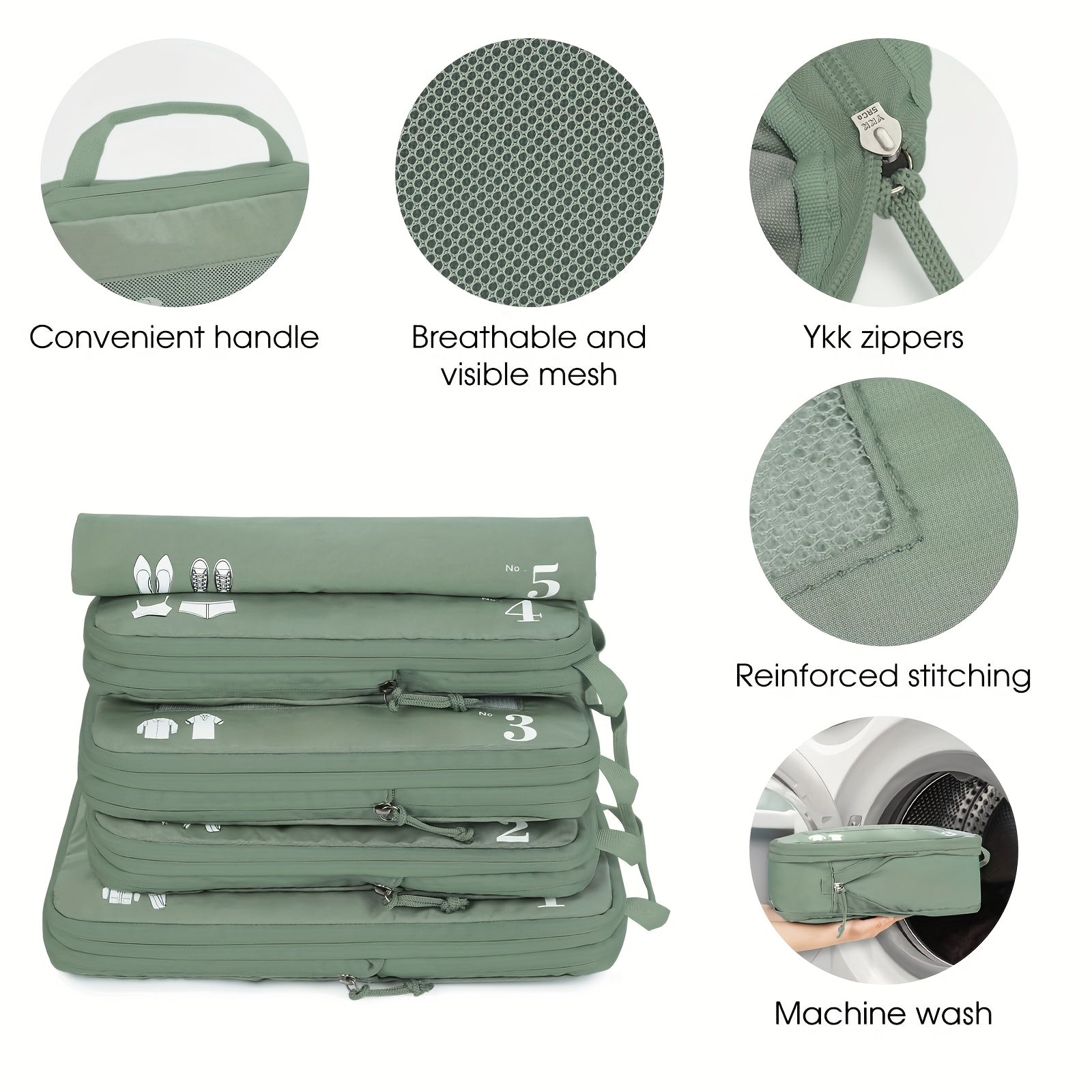 TravelSmart Set di Cubi Compressivi per Imballaggio – Soluzione Efficiente per i Bagagli