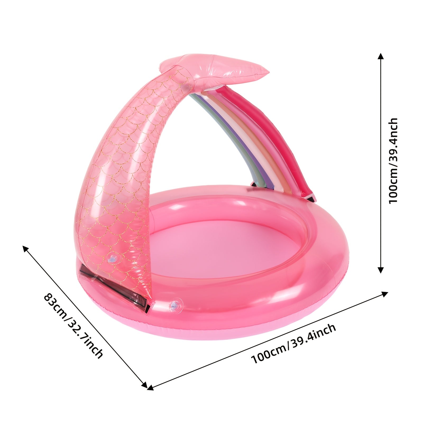 Piscina Gonfiabile a Forma di Dinosauro per Bambini – Con Ombrellone e Design Giocoso