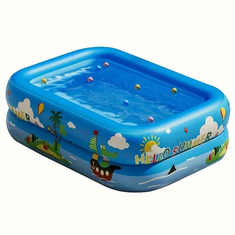 Piscina Gonfiabile per Bambini Ocean Splash – PVC Spesso per Divertimento in Giardino