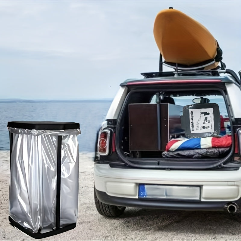 Supporto per Sacchi della Spazzatura Pieghevole e Regolabile – Supporto a Tre Parti con Altezza Regolabile per Casa o Esterno