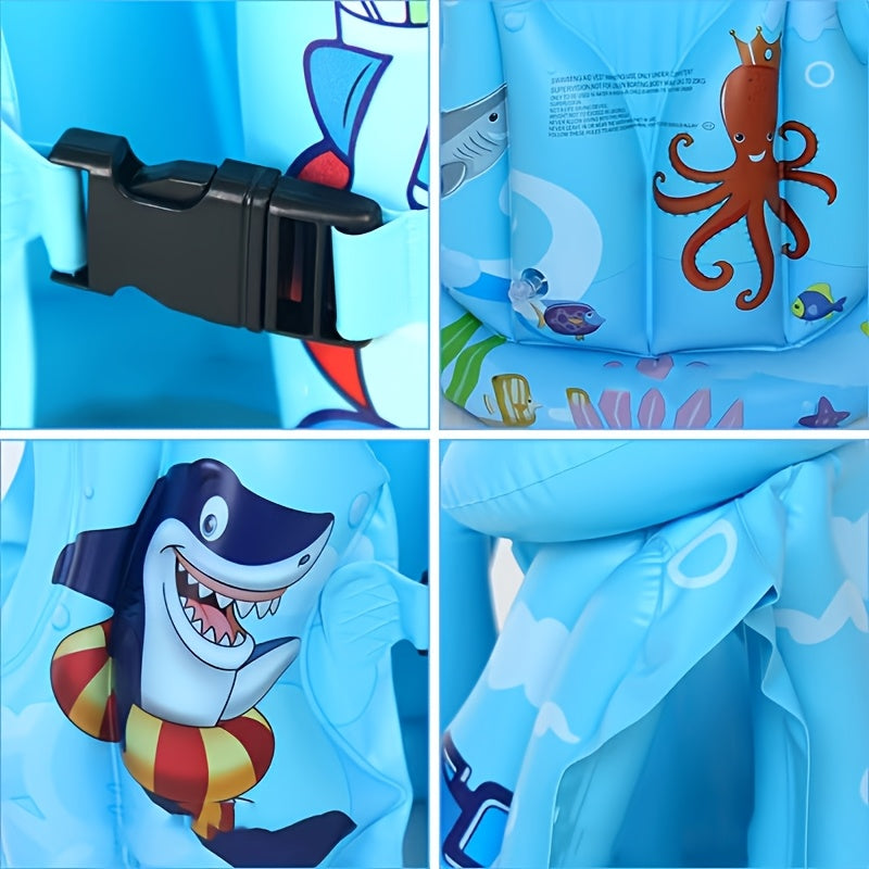 Gilet da Nuoto per Bambini con Stampa Squalo – Comodo e Sicuro per Divertimento in Acqua