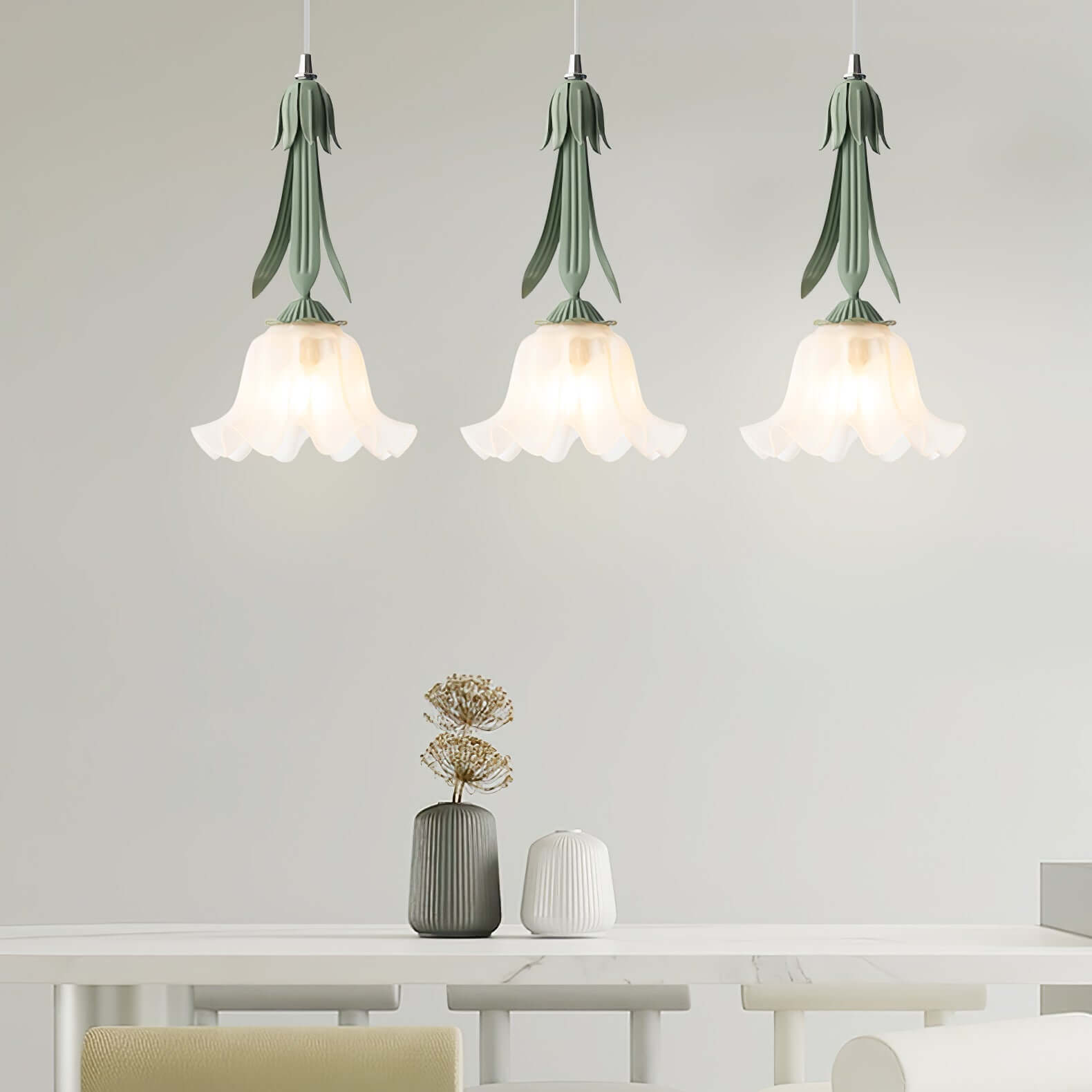 Elegante Lampada a Sospensione con Design a Fiore