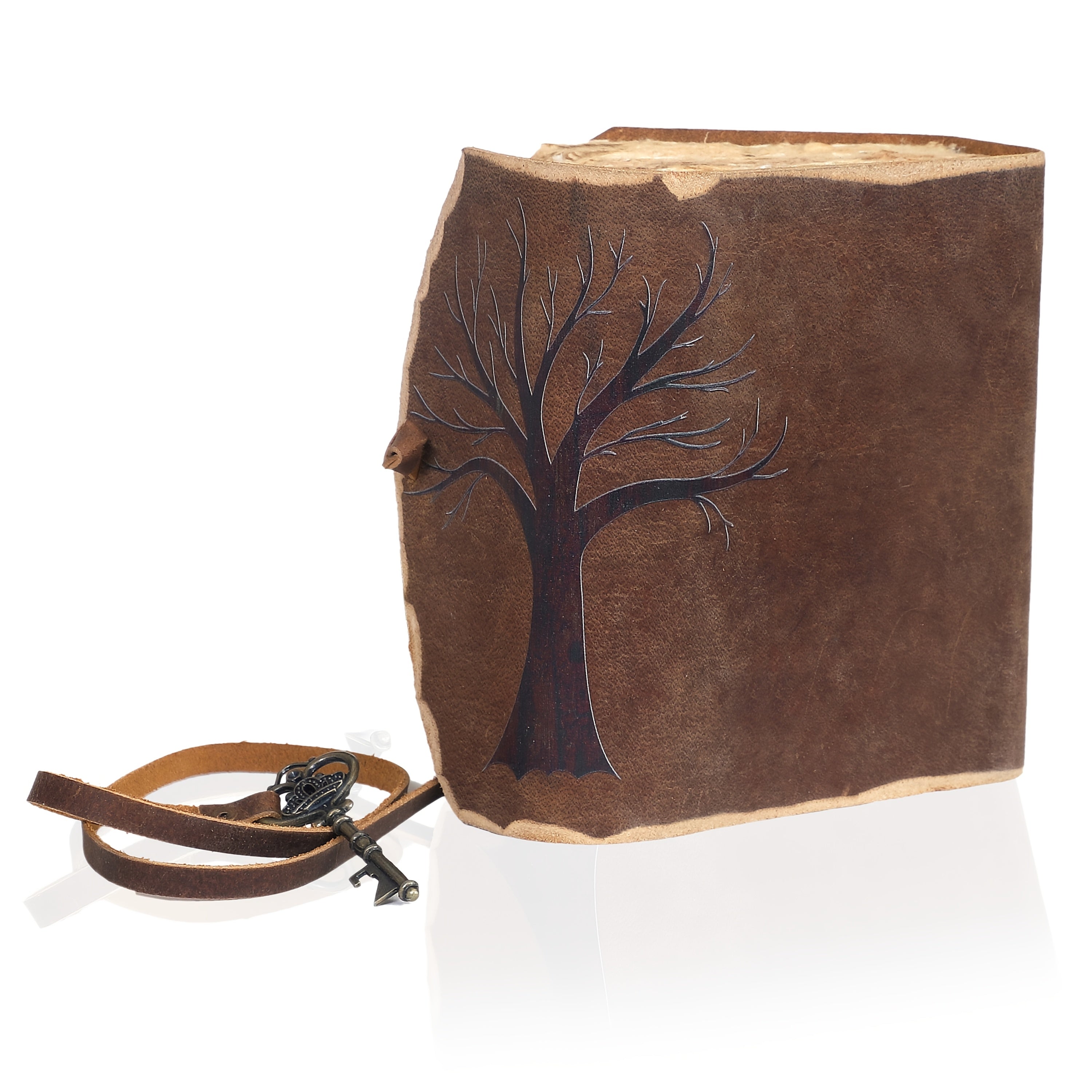 Quaderno Vintage Fatto a Mano con Aspetto in Pelle e Chiusura a Chiave – Per Menti Creative