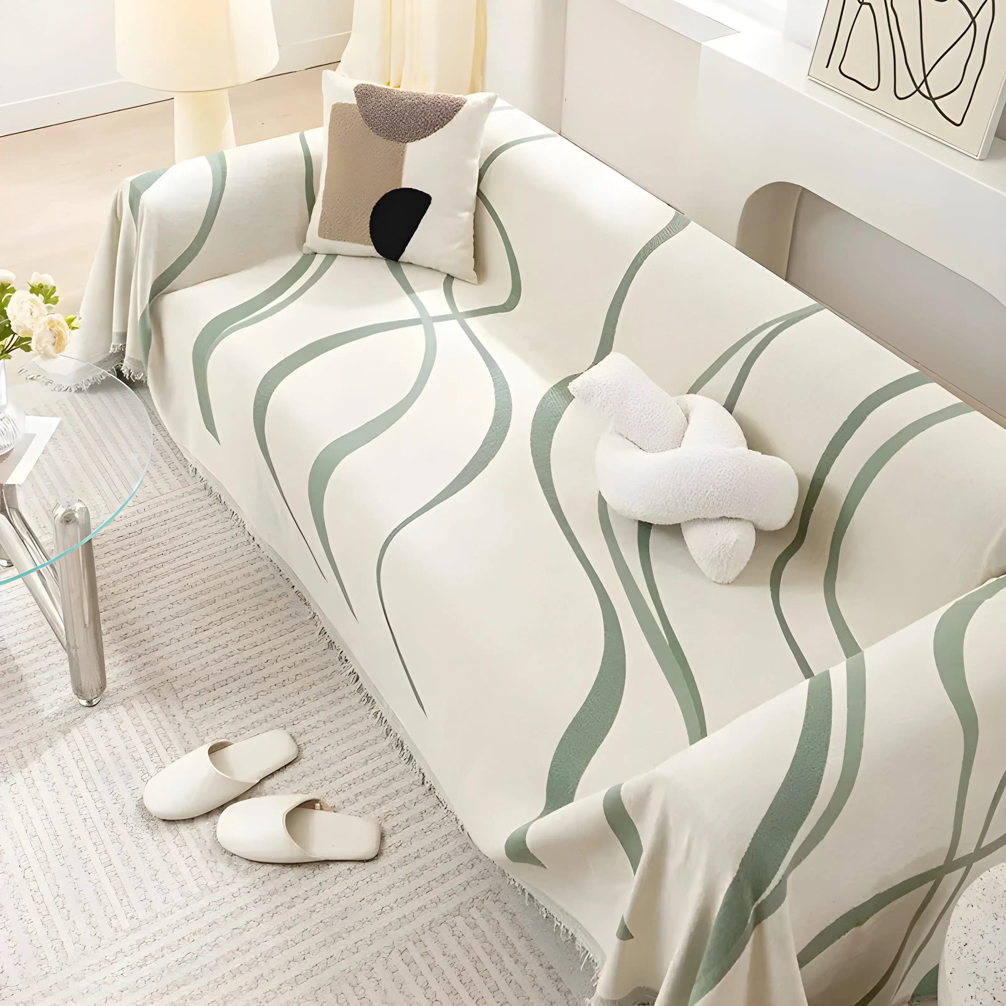 Copertura per Divano in Chenille/Cotone Reversibile – LuxeCasa