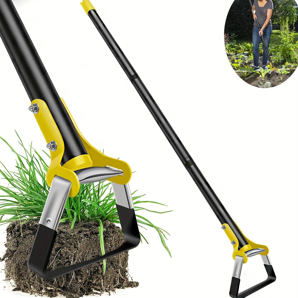 Attrezzo da Giardino Ergonomico in Acciaio Inossidabile con Testa Triangolare – Per Diserbo e Coltivazione del Terreno