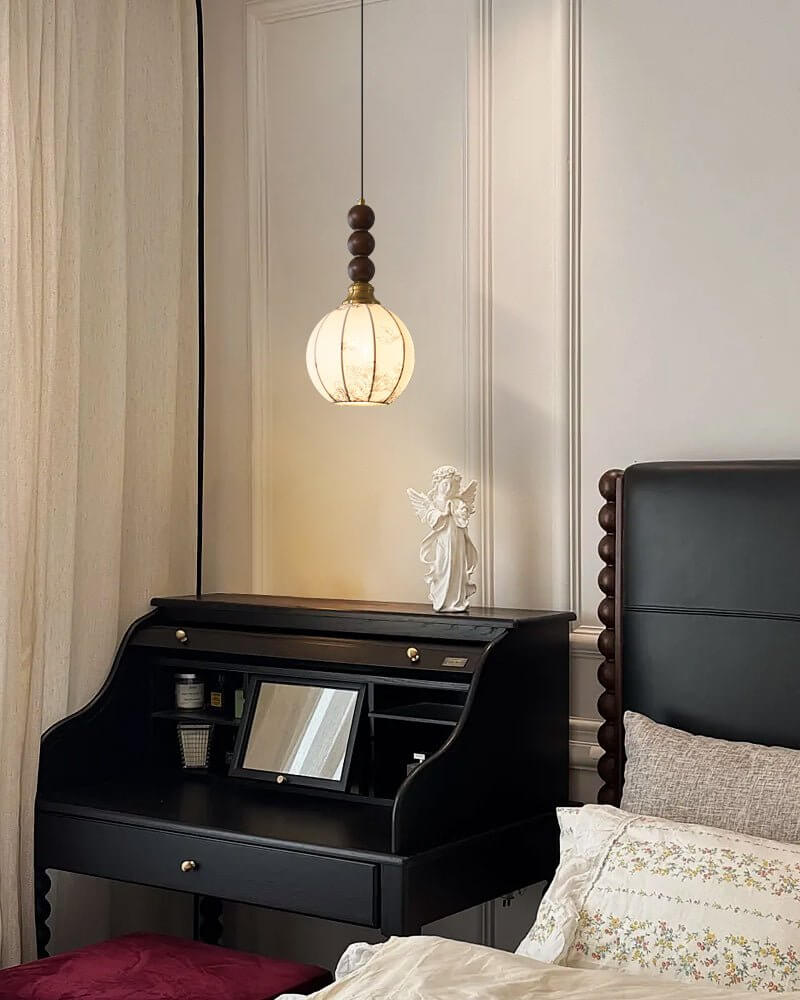 Lampadario in Vetro - Legno & Metallo