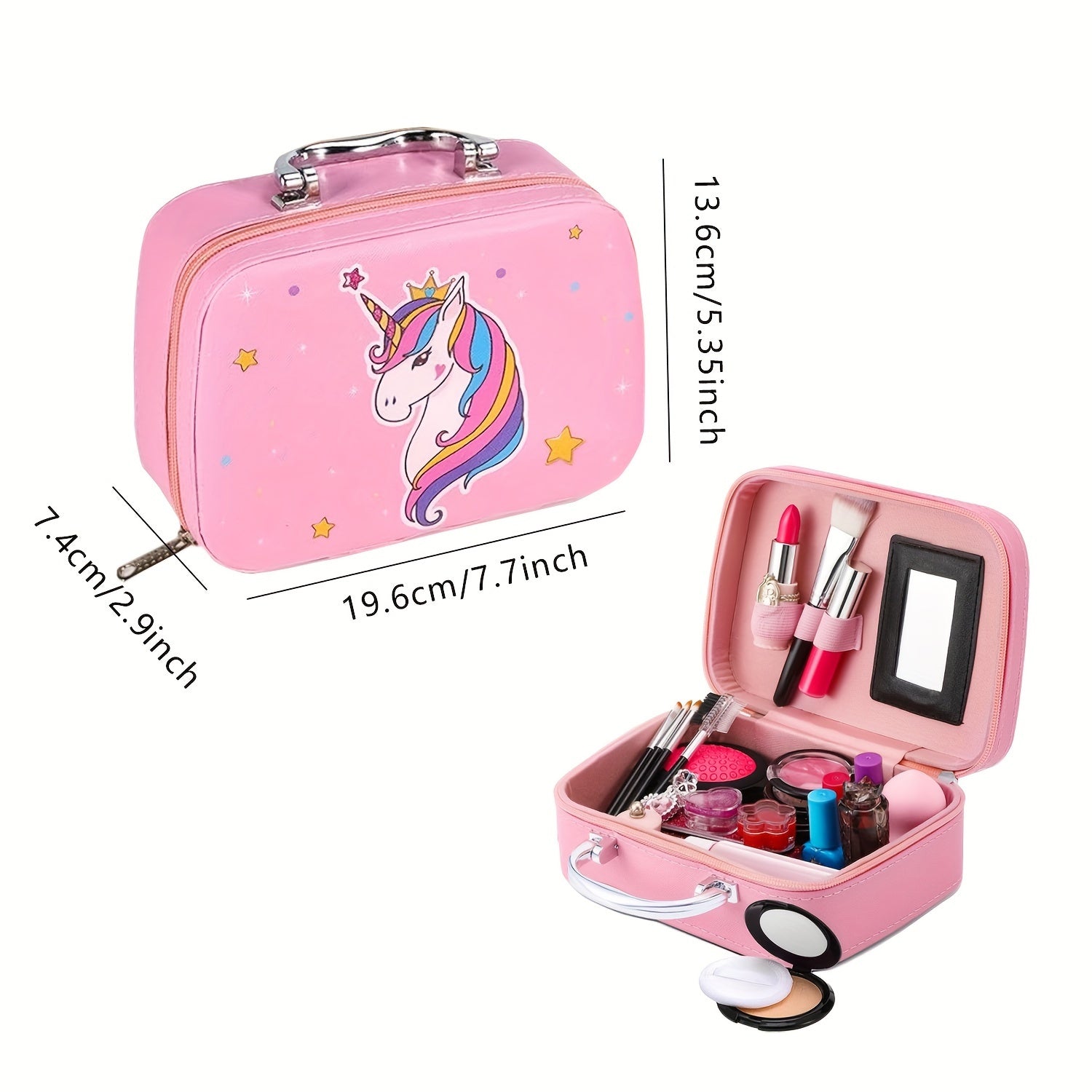Borsa da Make-up Deluxe Unicorn – Cosmetici e Accessori Reali per Ragazze