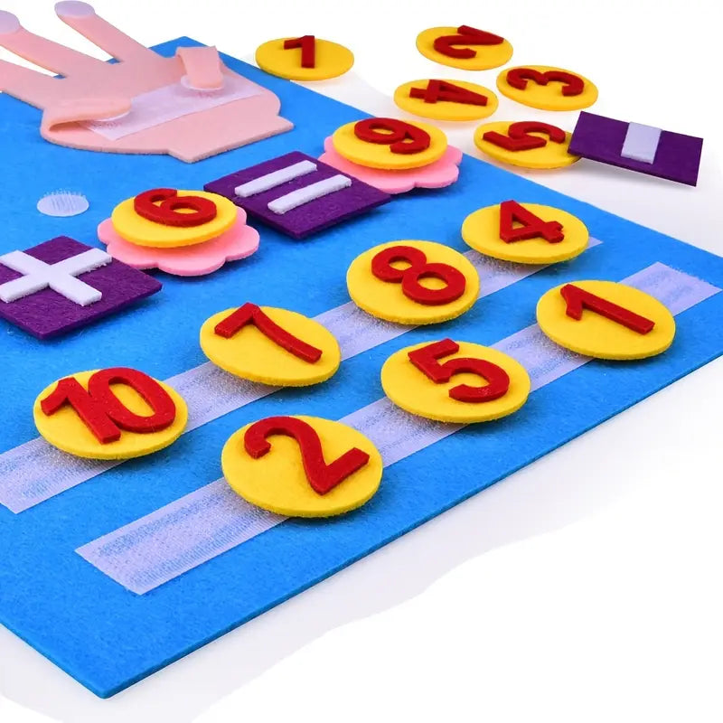 Gioco di Contare in Feltro per Bambini – Gioco Educativo per lo Sviluppo delle Abilità Numeriche e Motorie