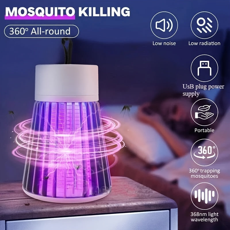 Lampada Mosquito Ricaricabile – Insetticida Elettrico a Scossa UV 360°