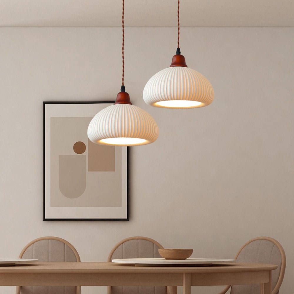 Lampada a Sospensione in Ceramica Elegante - Design Rustico