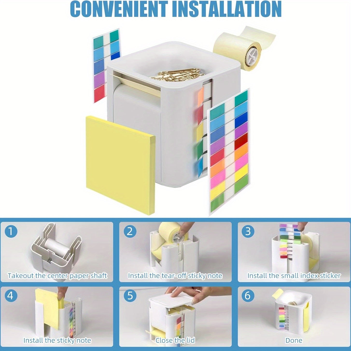 Distributore di Blocco Note SmartCube – Organizzazione Tutto-in-Uno per la Tua Scrivania
