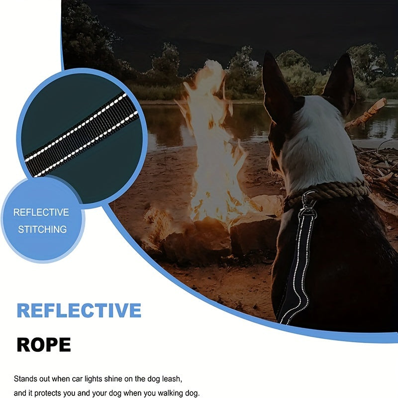 Guinzaglio Bungee Regolabile per Cani – Assorbente di Shock e Riflettente per Cani di Grandi Dimensioni