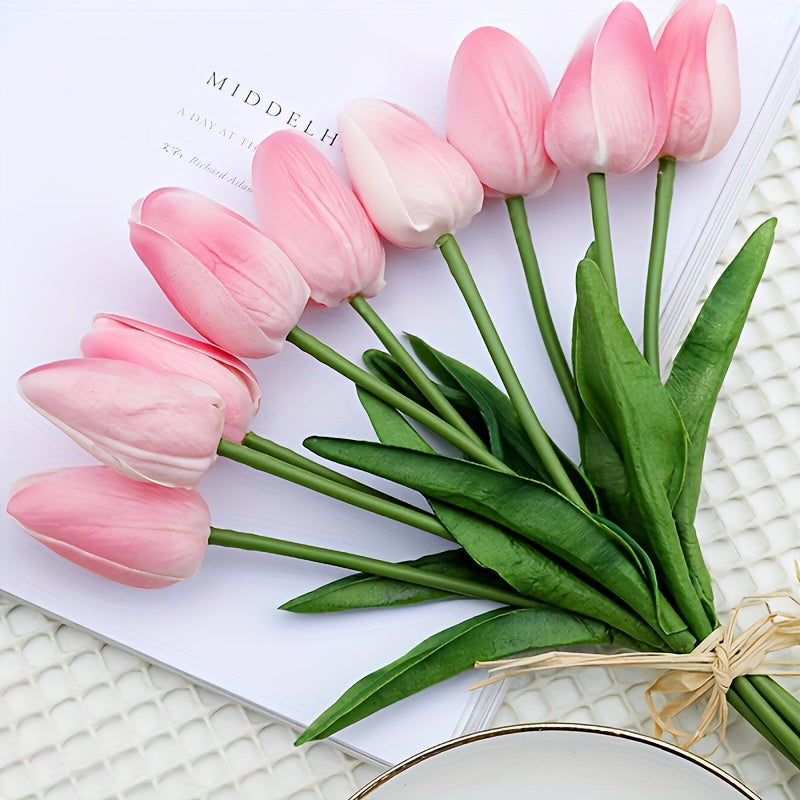 Set di 10 Tulipani Realistici – Perfetti per Matrimoni e Decorazioni per Interni