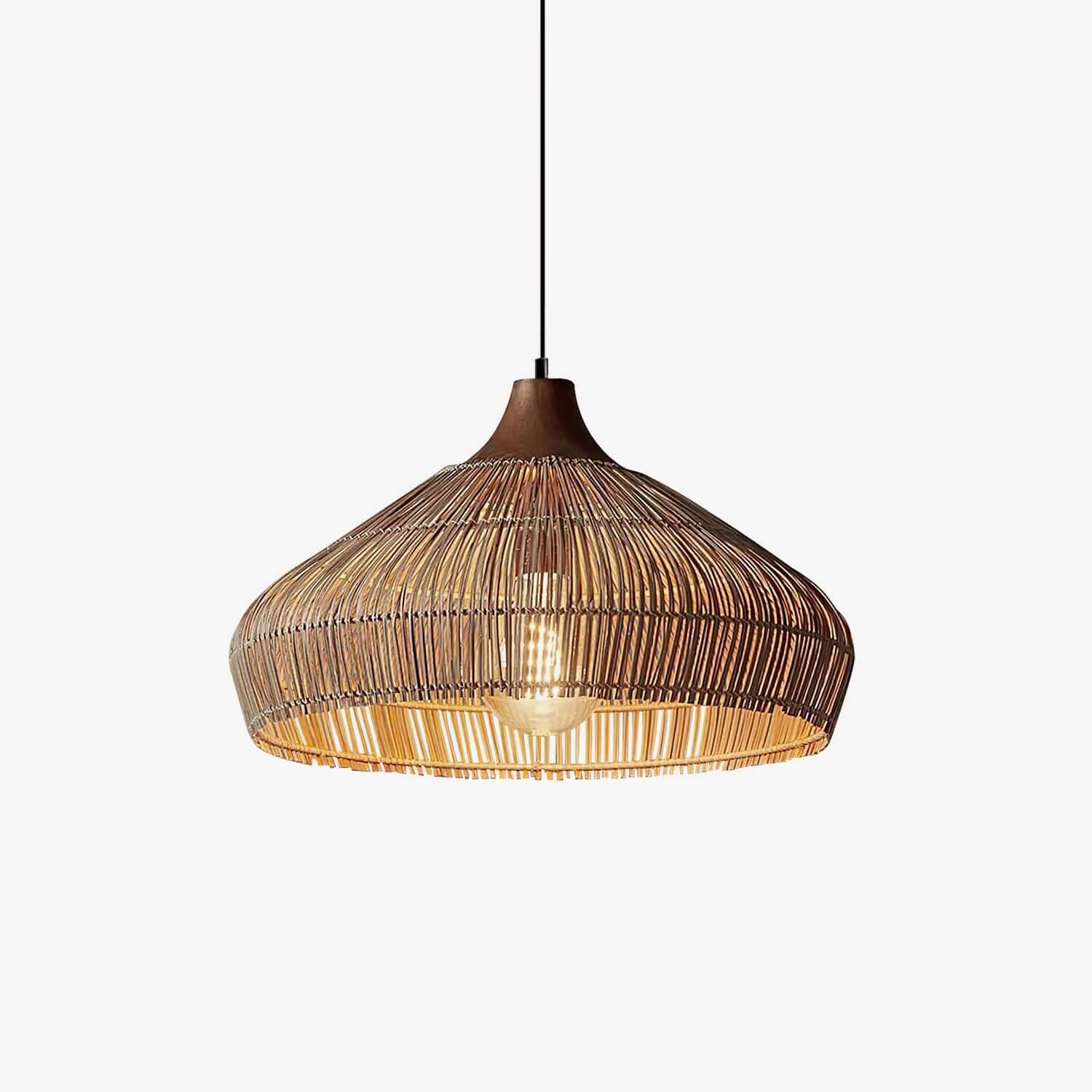 Lampada a Sospensione in Rattan - Stile Bohemien