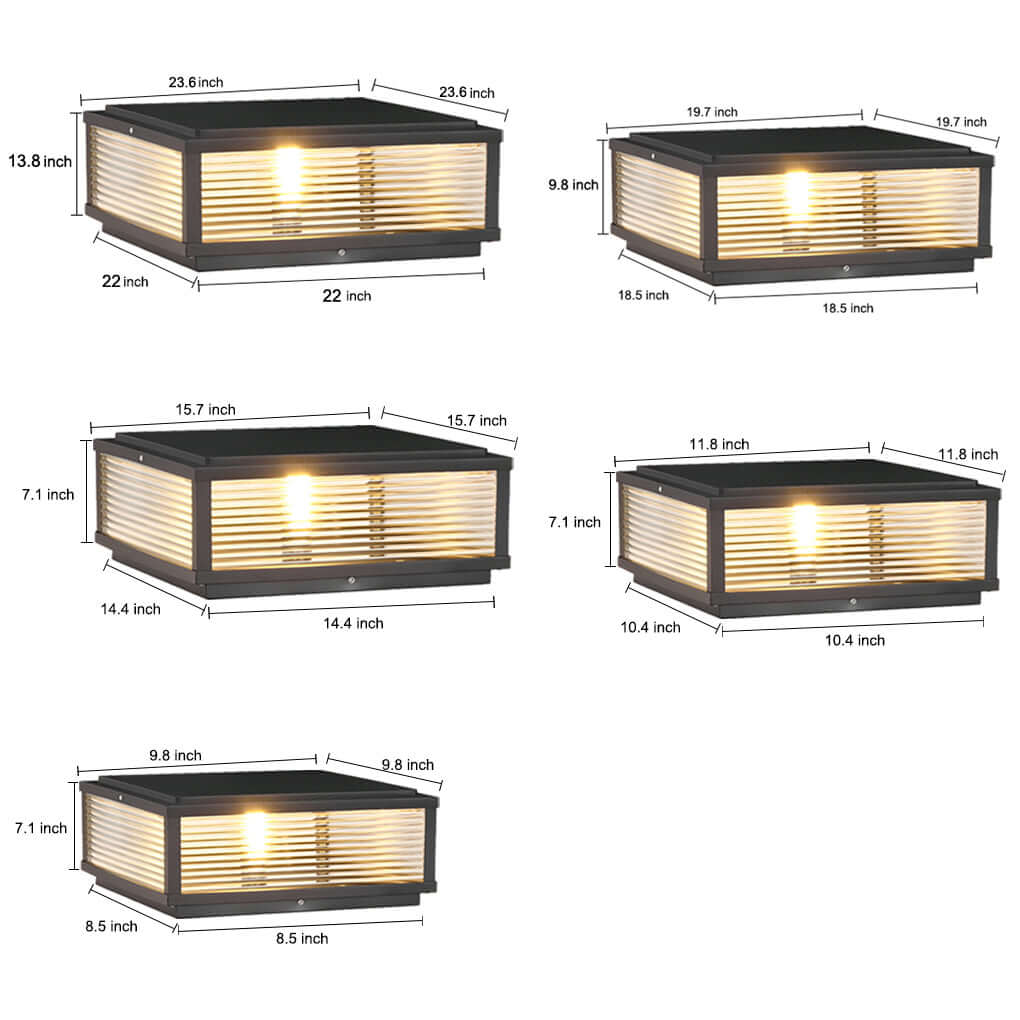 Lampada da esterno LED moderna - Vetro rigato