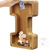 Cassa di Risparmio TreasureNest | Scatola di risparmio in legno personalizzata con design delle lettere A-Z