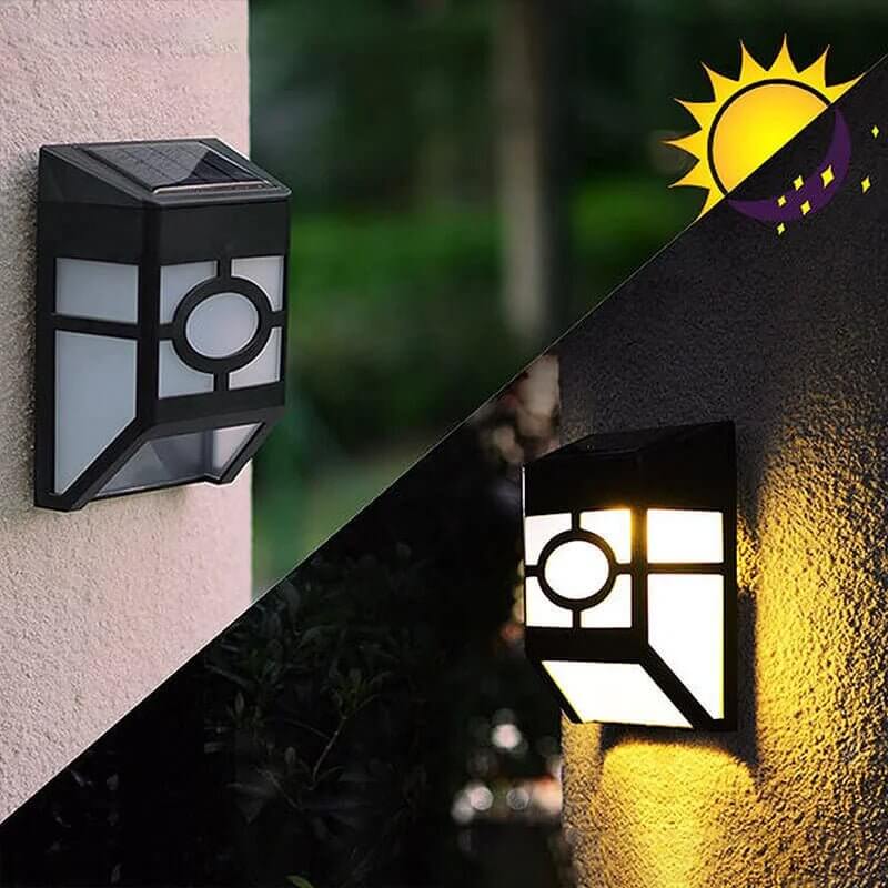 2x Lampada da Parete Solare a LED - Risparmio Energetico