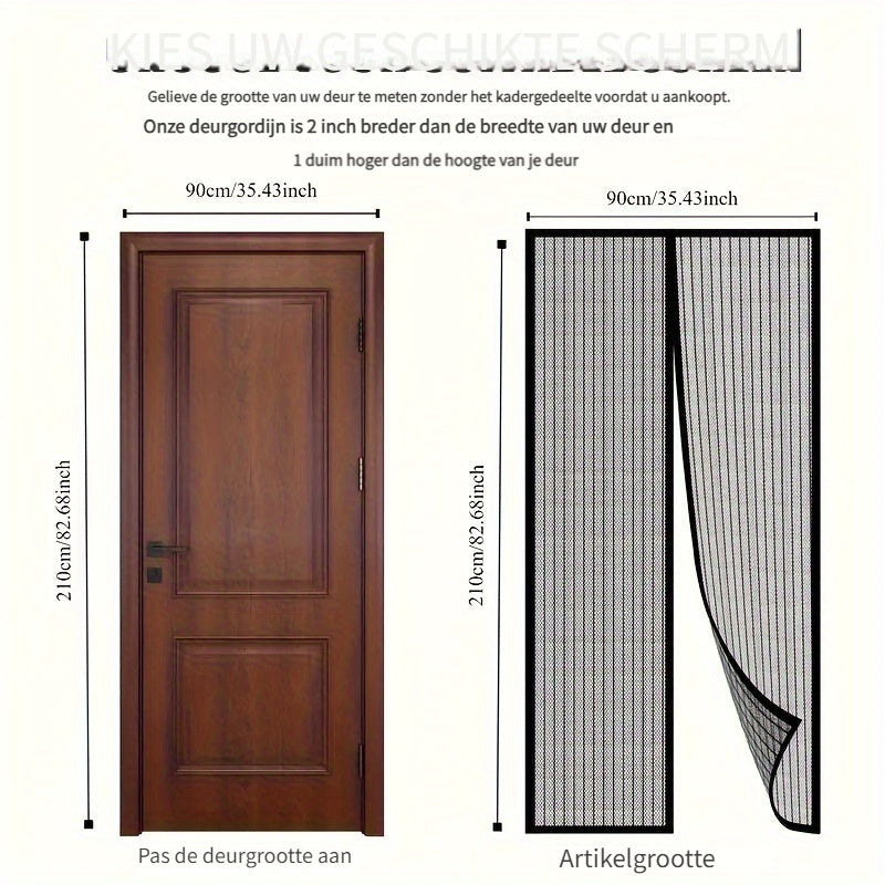 Tenda a Rete Magnetica – Aria Fresca Senza Insetti