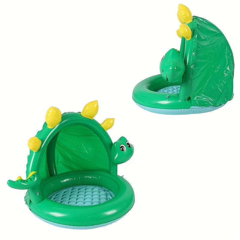 Piscina Gonfiabile a Forma di Dinosauro per Bambini – Con Ombrellone e Design Giocoso