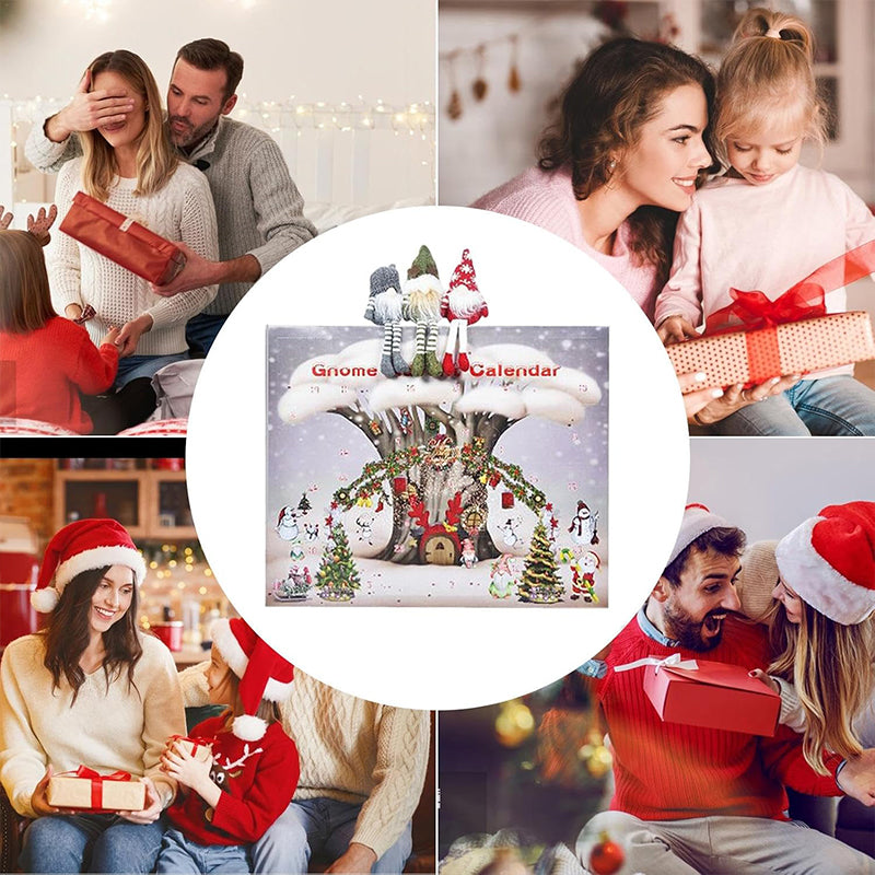 Calendario dell'Avvento FestiviChic Gnome | Calendario dell'Avvento Premium per Decorazioni Festive