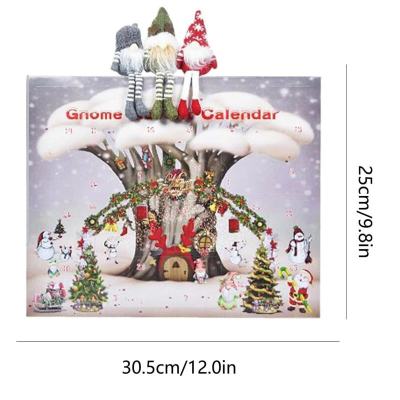 Calendario dell'Avvento FestiviChic Gnome | Calendario dell'Avvento Premium per Decorazioni Festive
