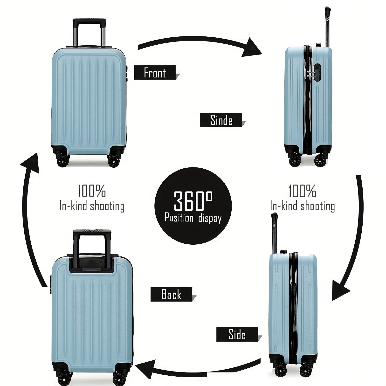 Valigia da viaggio elegante con 4 ruote – Compatta e robusta per avventure globali