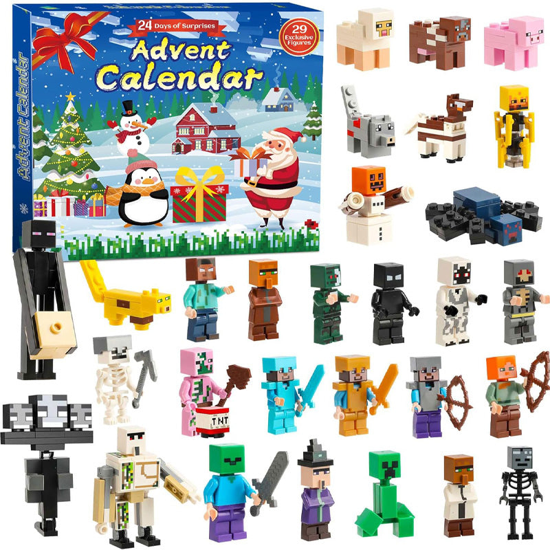 Calendario dell'Avvento CrystalBuild Elite | 29 Figure Creative per il Countdown di Natale dei Bambini
