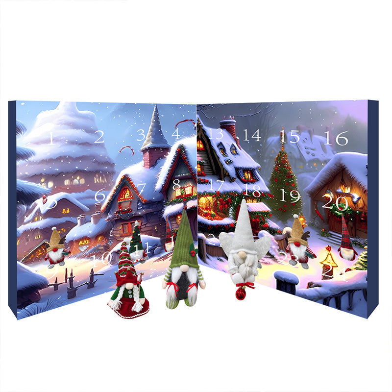 Calendario dell'Avvento FestiviChic Gnome | Calendario dell'Avvento Premium per Decorazioni Festive