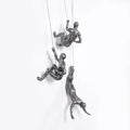 Set di Sculture Murali Decorative con Figure Arrampicanti per Decorazione Moderna