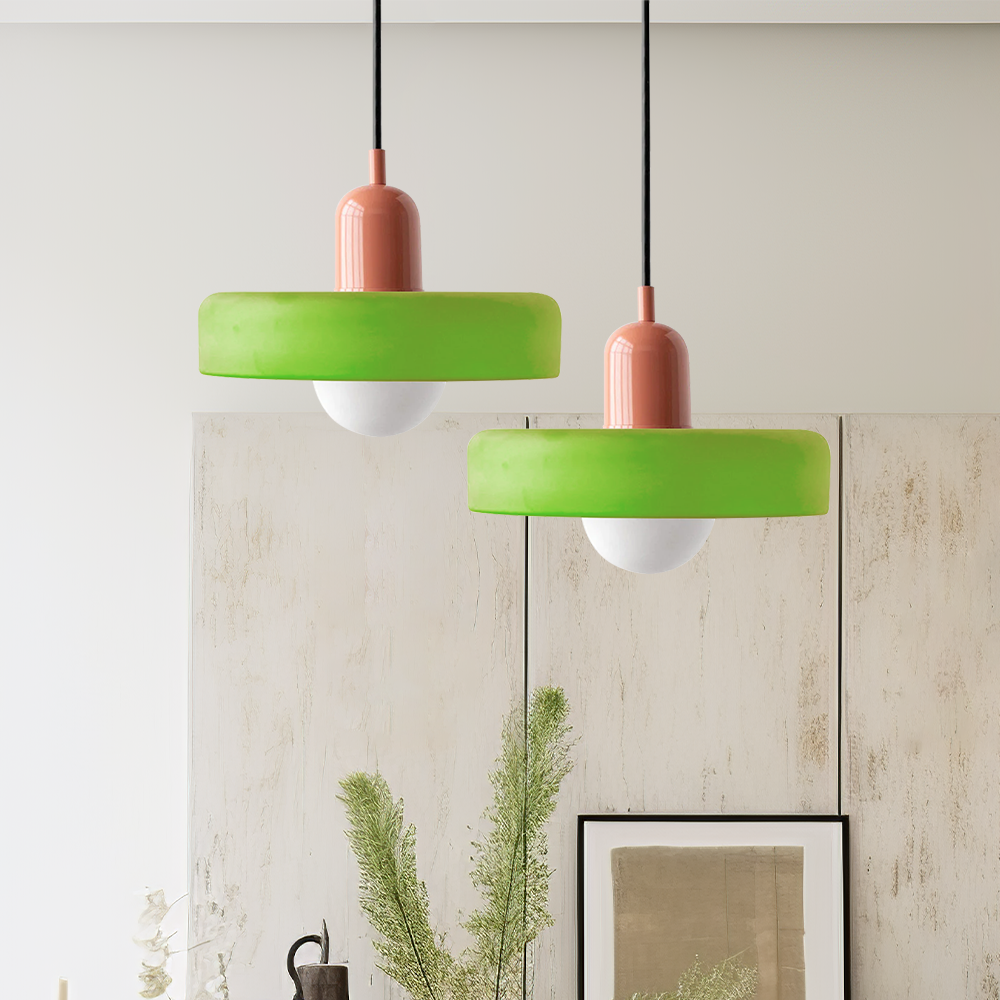 ColorLoop Pendant – Lampada Pendente Artistica in Stile Bauhaus con Luce Calda