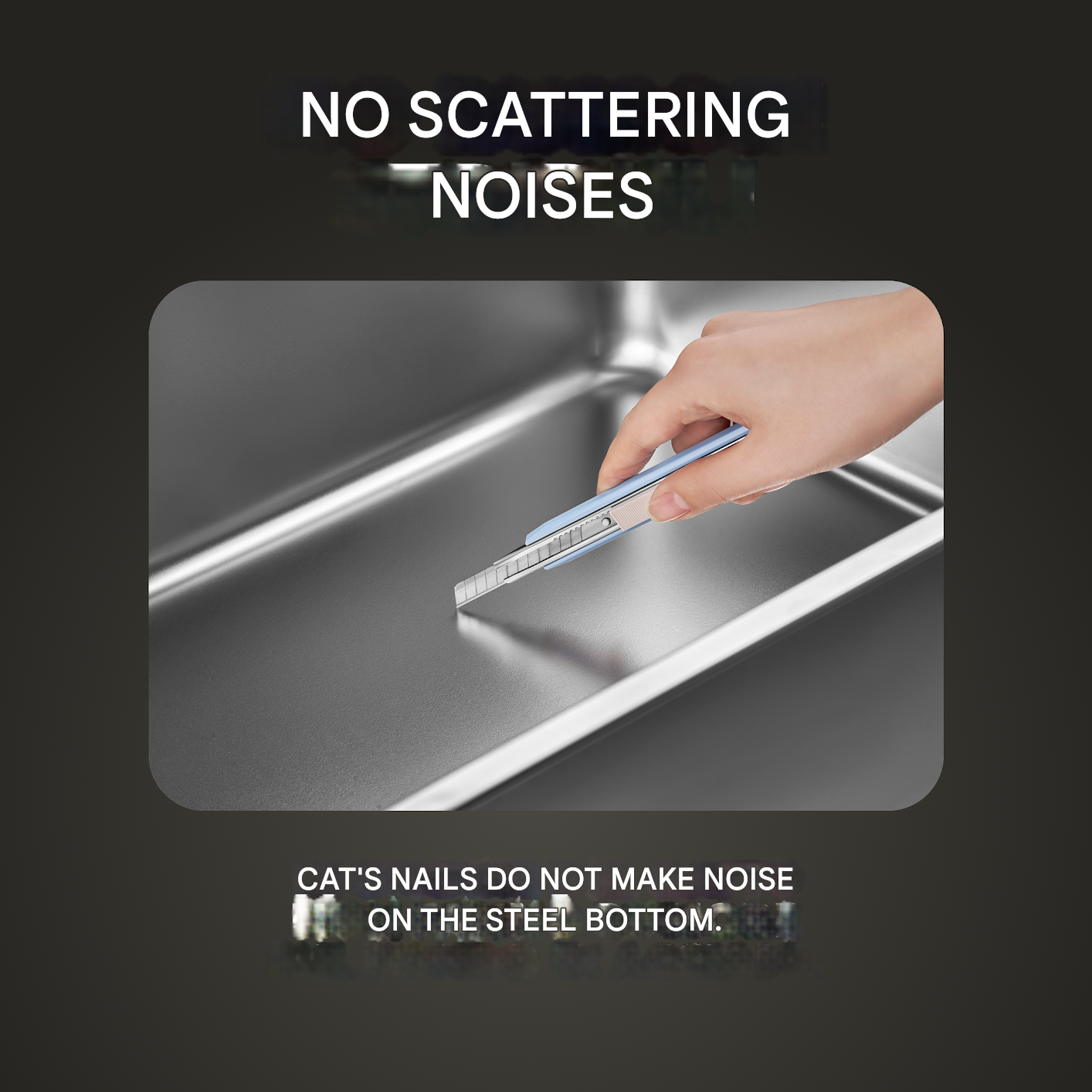 Vassoio per lettiera in acciaio inox – SteelClean