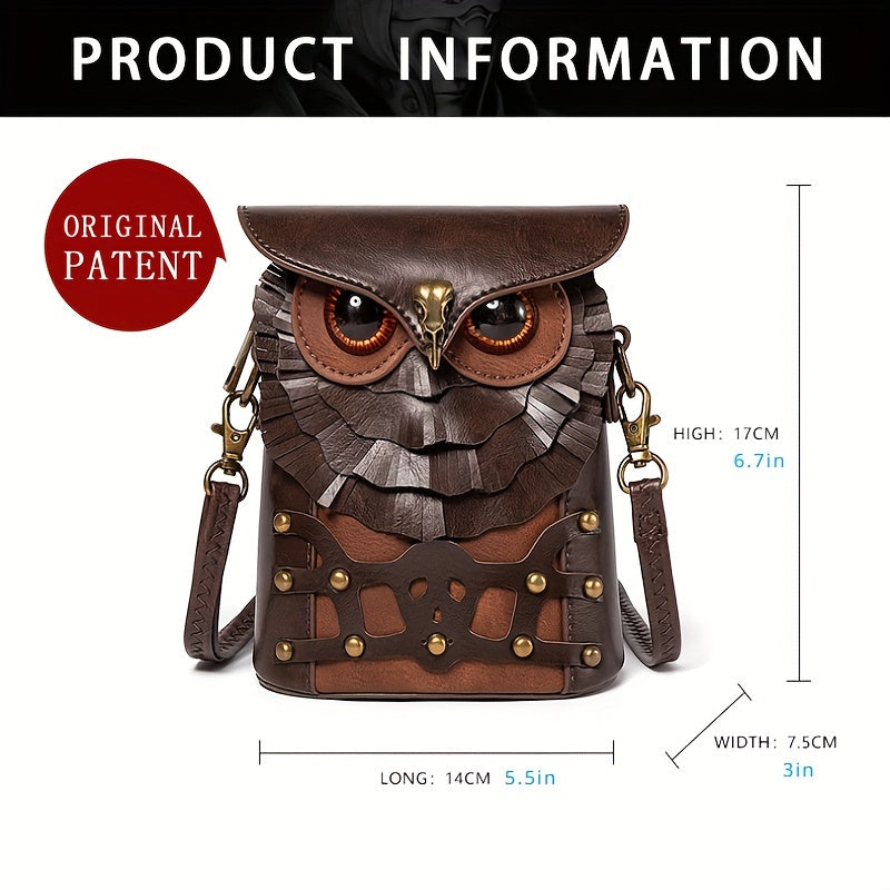 Borsa a Spalla Mini Steampunk Gufo – Elegante e Funzionale