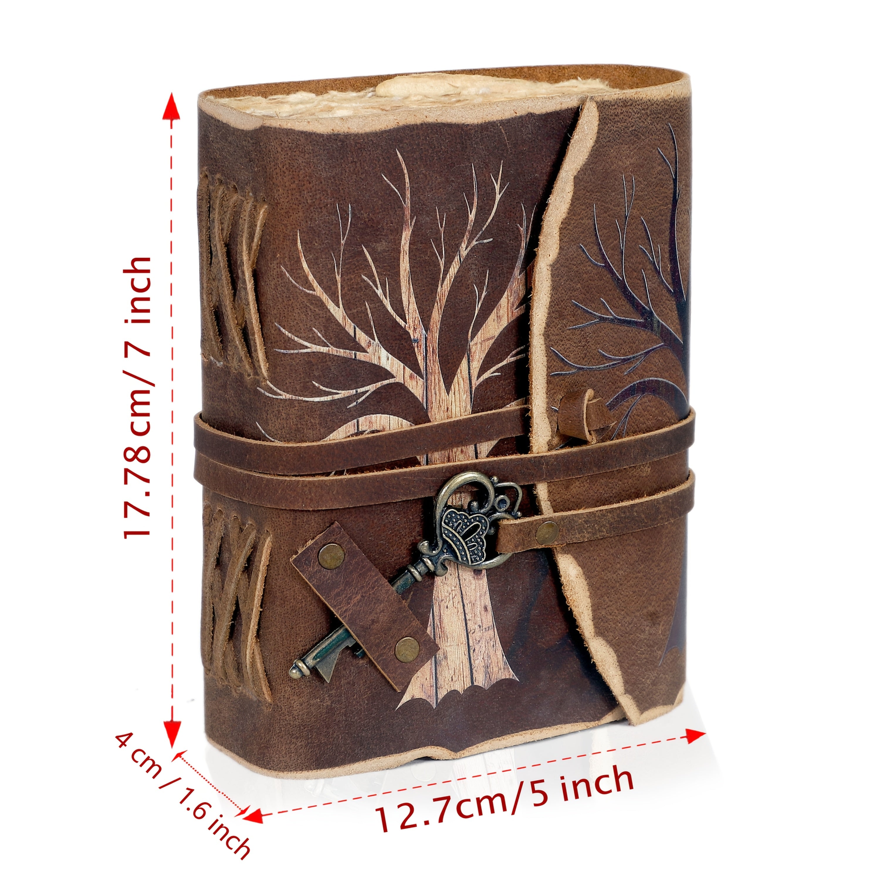 Quaderno Vintage Fatto a Mano con Aspetto in Pelle e Chiusura a Chiave – Per Menti Creative