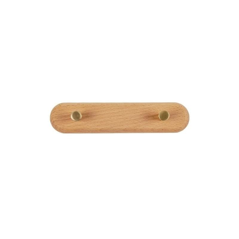Appendiabiti da Parete in Legno con Ganci in Ottone - LignaHook