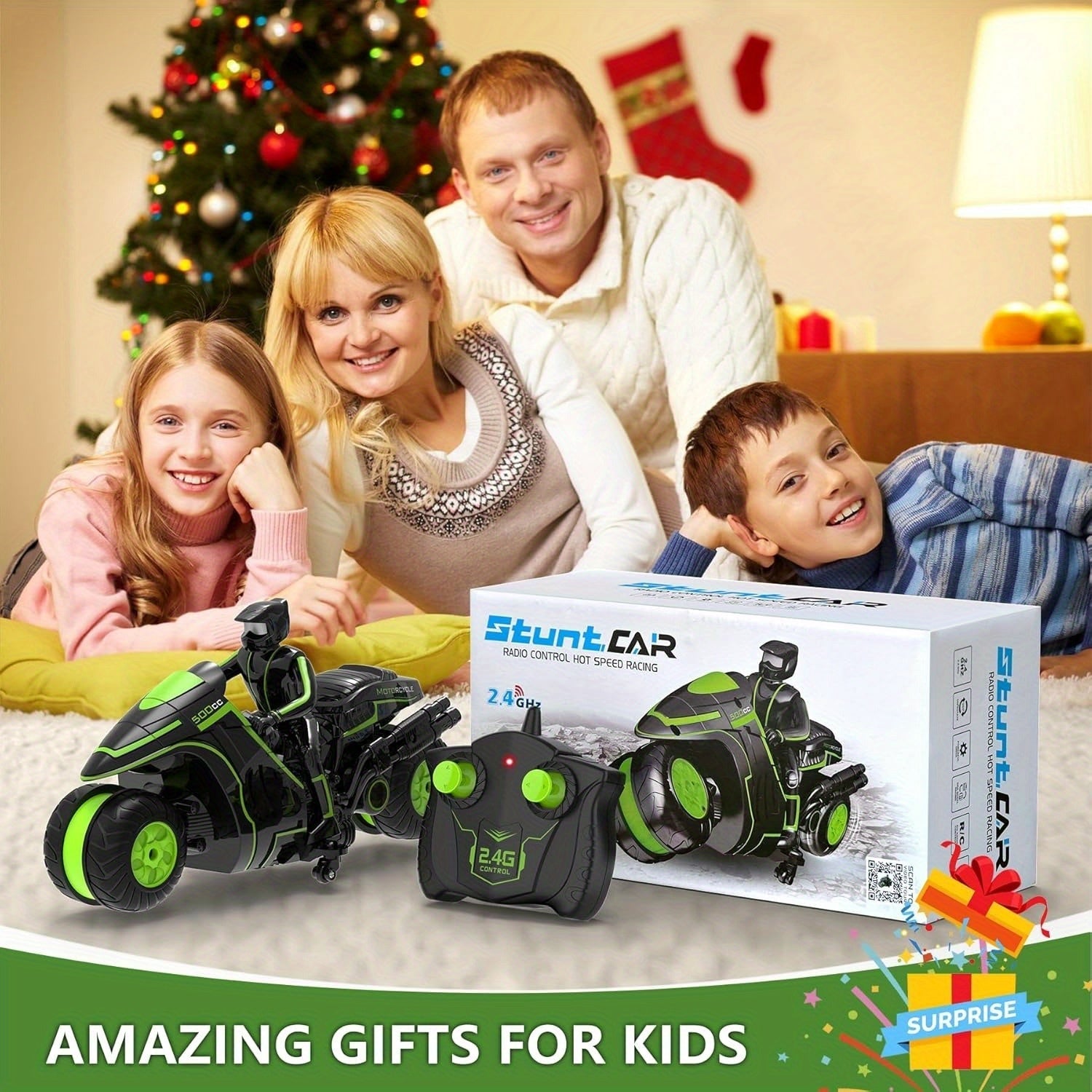 Motocicletta Acrobatica Radiocomandata – Ruote Rotanti a 360° e Alta Velocità per Bambini