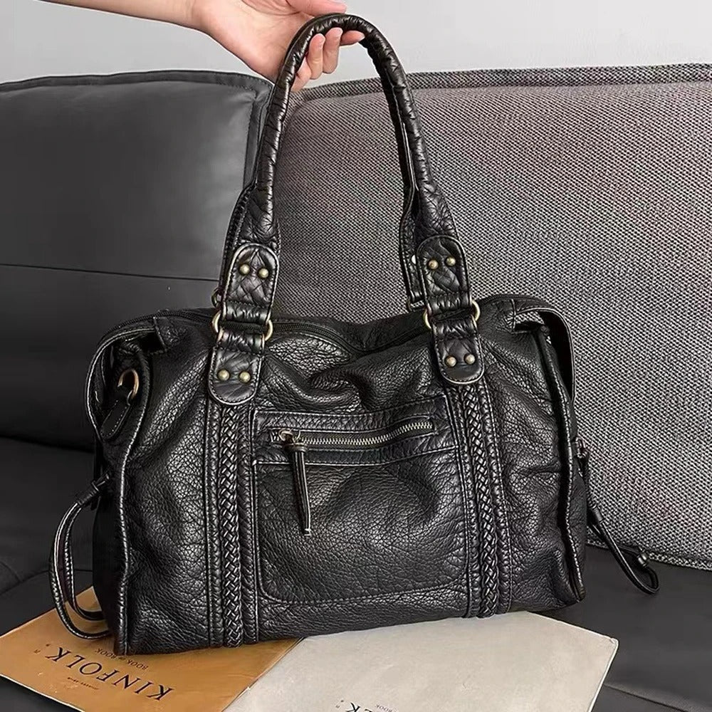 Borsa a Mano in Pelle Vintage Autunnale - Marisol