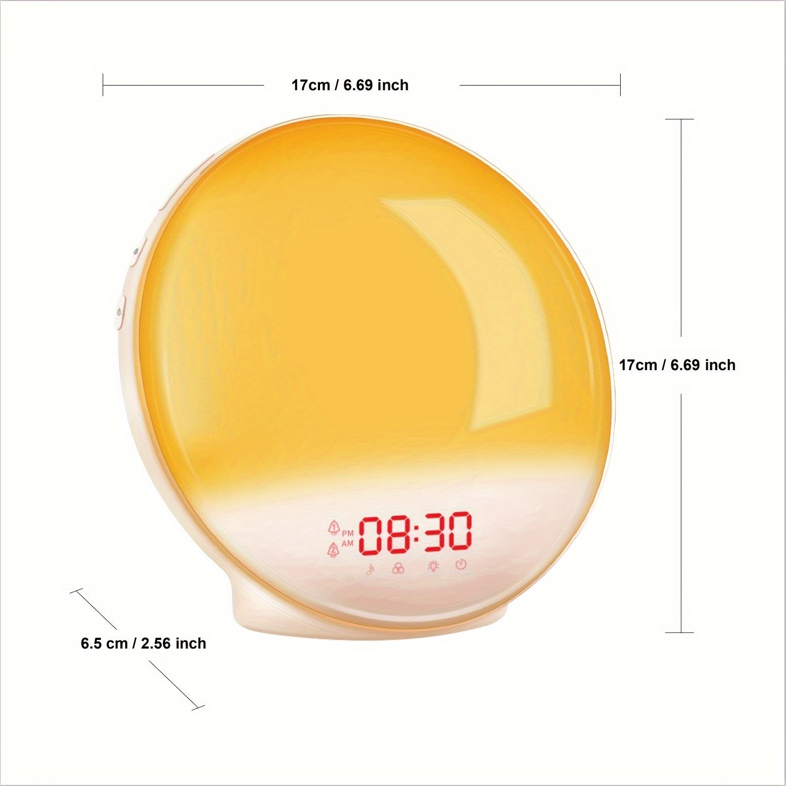 Orologio Digitale Alarm Clock Halo Light – Sveglia con Alzatina e Funzione Doppia Sveglia