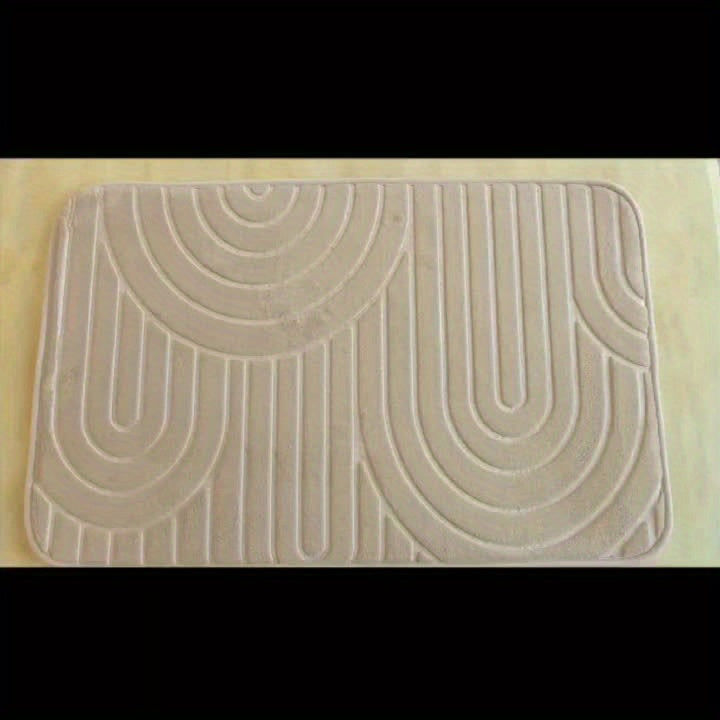 Tappetino da Bagno Geometrico Antiscivolo – Confortevole e Stile per il Tuo Bagno