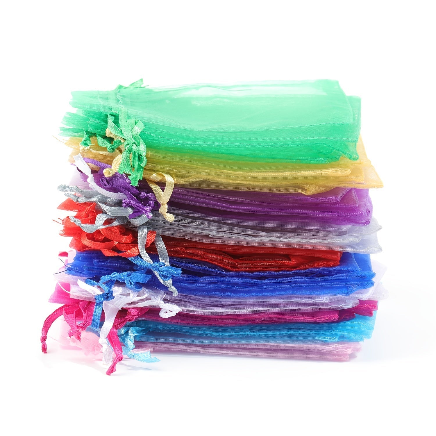 Set di Sacchetti in Organza Eleganti – Ideali per Regali e Decorazioni per Feste