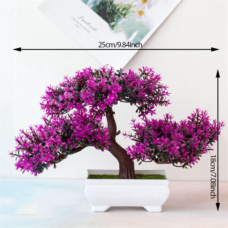 Albero Artificiale BlossomBonsai – Mini Bonsai Realistico con Fiori Rosa
