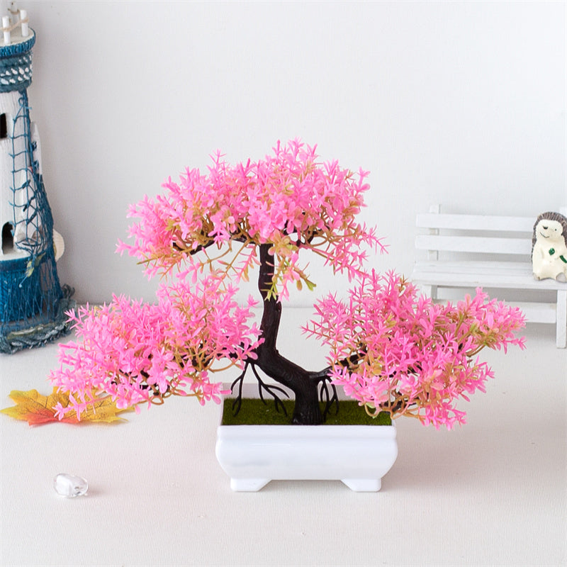Albero Artificiale BlossomBonsai – Mini Bonsai Realistico con Fiori Rosa