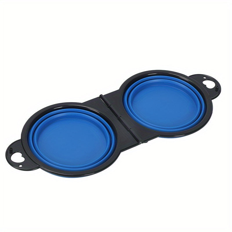 Ciotole Pieghevoli Doppie per Cani – Convenienti e Portatili per Viaggi e Passeggiate