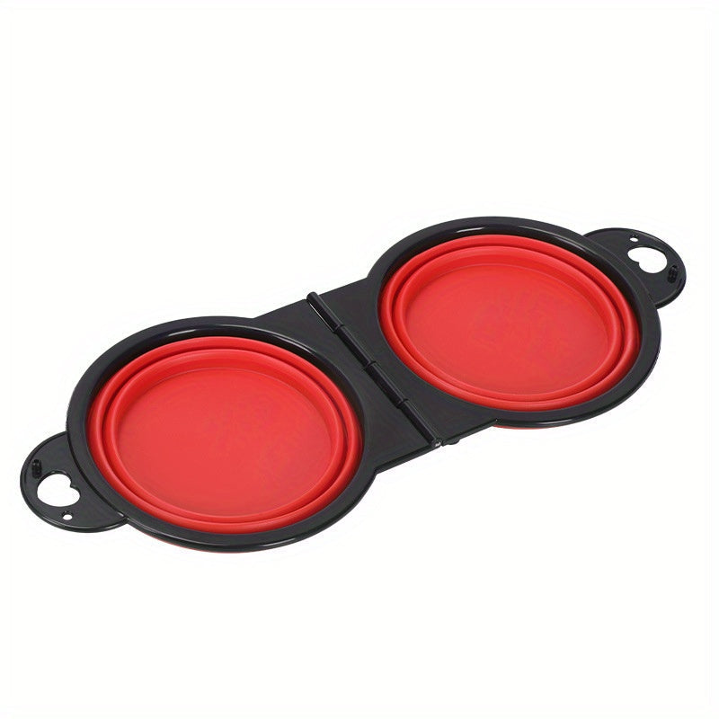 Ciotole Pieghevoli Doppie per Cani – Convenienti e Portatili per Viaggi e Passeggiate